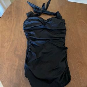 Esther Williams black one piece swimsuit